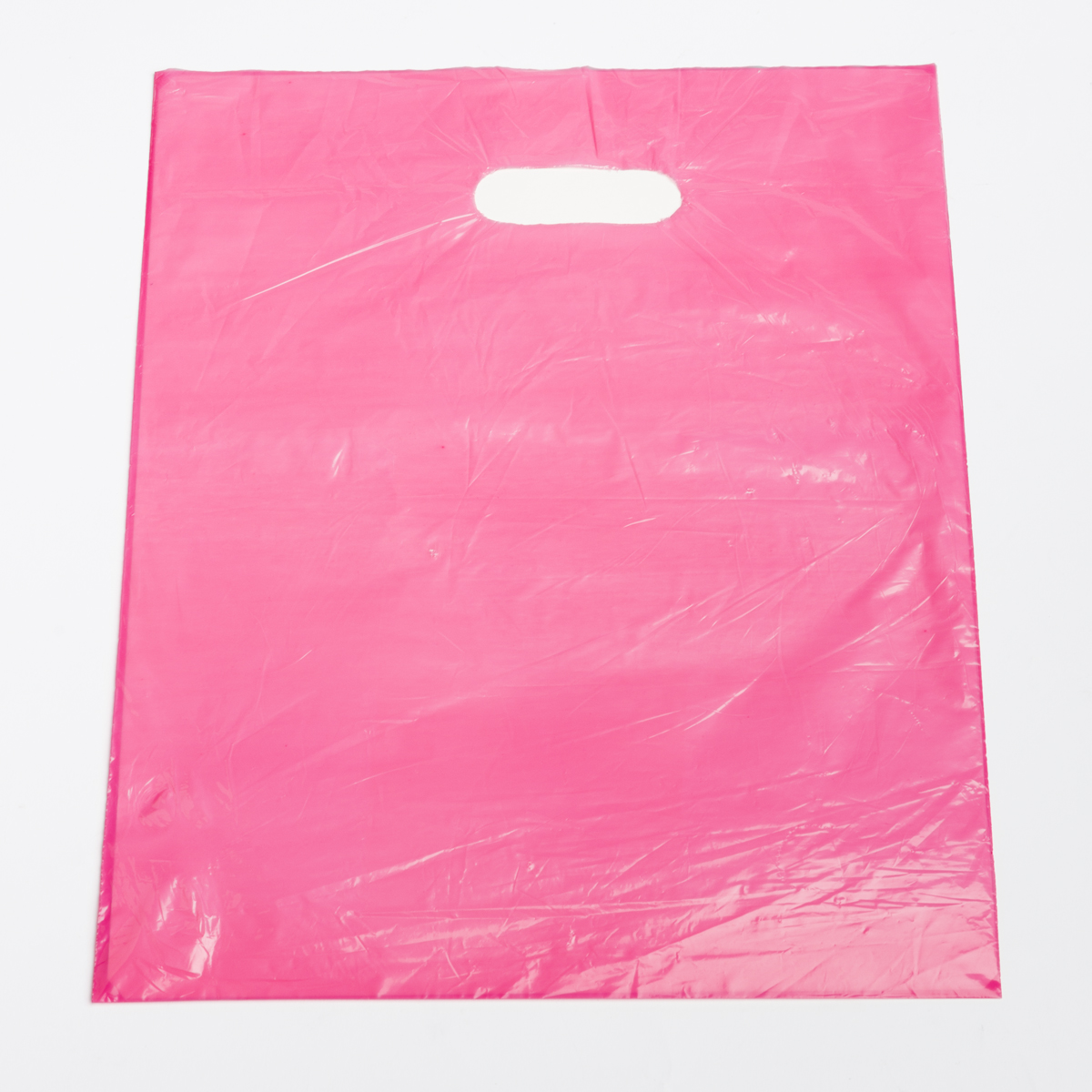 Pink Plastic Shopping Bags Medium A&B Store Fixtures