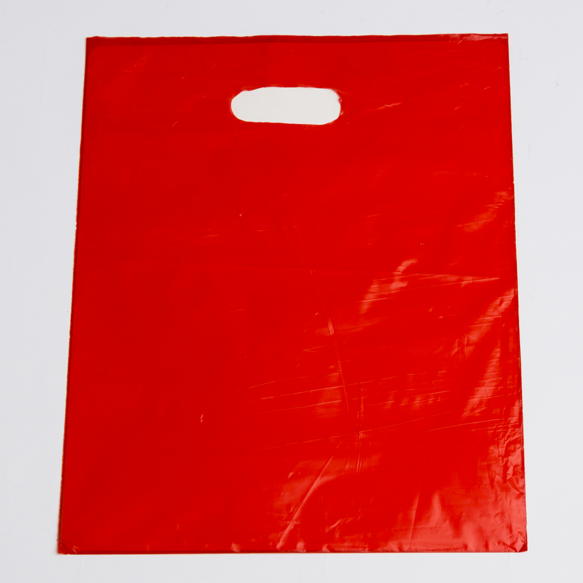 Red Plastic Shopping Bags - Medium | A&B Store Fixtures
